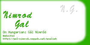 nimrod gal business card